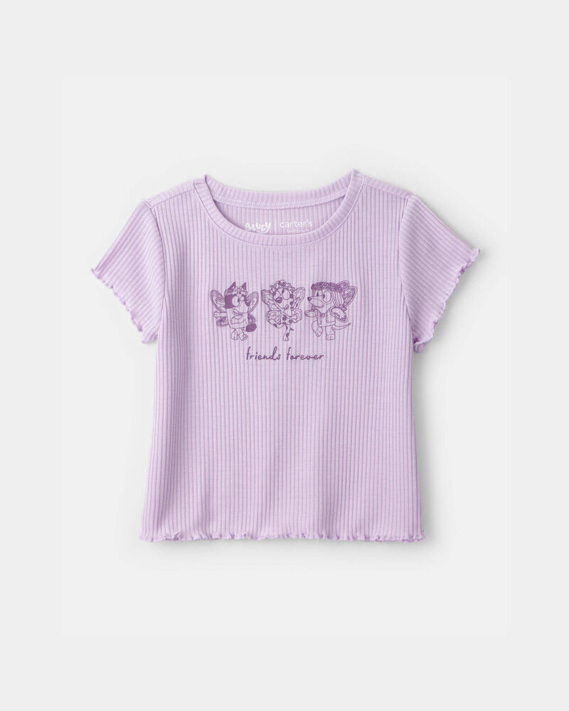 Toddler Girl 2-Piece Bluey&trade; Short-Sleeve Pajama Set - Purple, image 2 of 6 slides