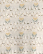Baby Girl Organic Cotton Sweater Set in Honey Floral Print , image 4 of 5 slides
