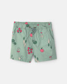 Toddler Boy Veggie Fruit Shorts - Green, image 1 of 4 slides