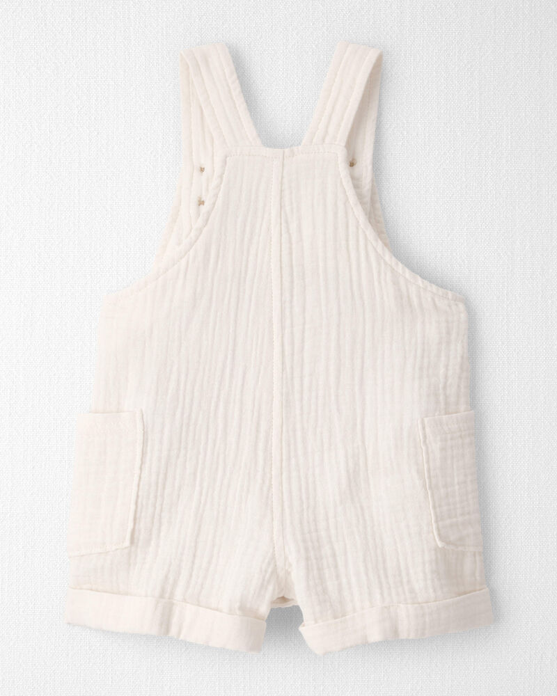Baby Organic Cotton Gauze Shortalls, image 3 of 5 slides