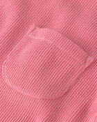 Baby Girl 2-Piece Organic Cotton Waffle Knit Top & Short Set, image 3 of 5 slides