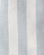 Baby Boy 2-Piece Stripe Romper Set - Blue/Ivory, image 4 of 6 slides