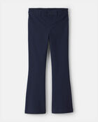 Girls 3-Pack Uniform Ponte Flare Pants - Navy, image 2 of 4 slides
