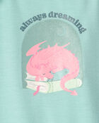 Girls 2-Pack Fairy Tale Dragon Loose Fit Night Gown - Blue/Ivory, image 3 of 5 slides