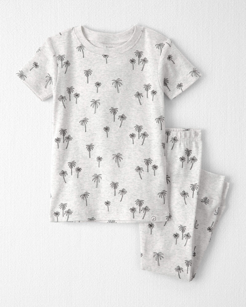 Toddler 2-Piece Organic Cotton Pajamas in Palm Trees, image 1 of 4 slides