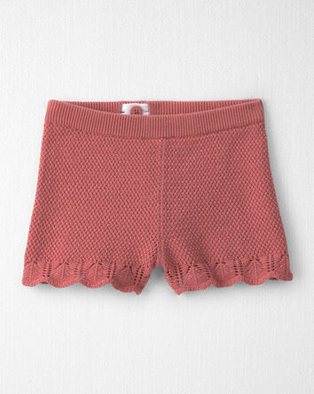 Toddler Girl 2-Piece Organic Cotton Knit Top & Short Set, 