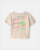 Toddler Girl 'Where the Sun Never Sets' Graphic Tee - Cream, image 2 of 5 slides