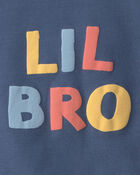 Baby Boy 2-Piece 'Lil Bro' Bodysuit & Pant Set - Blue, image 4 of 5 slides