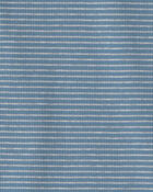 Kids 2-Piece Organic Cotton Ribbed Pajama Set in Stripes, image 3 of 4 slides