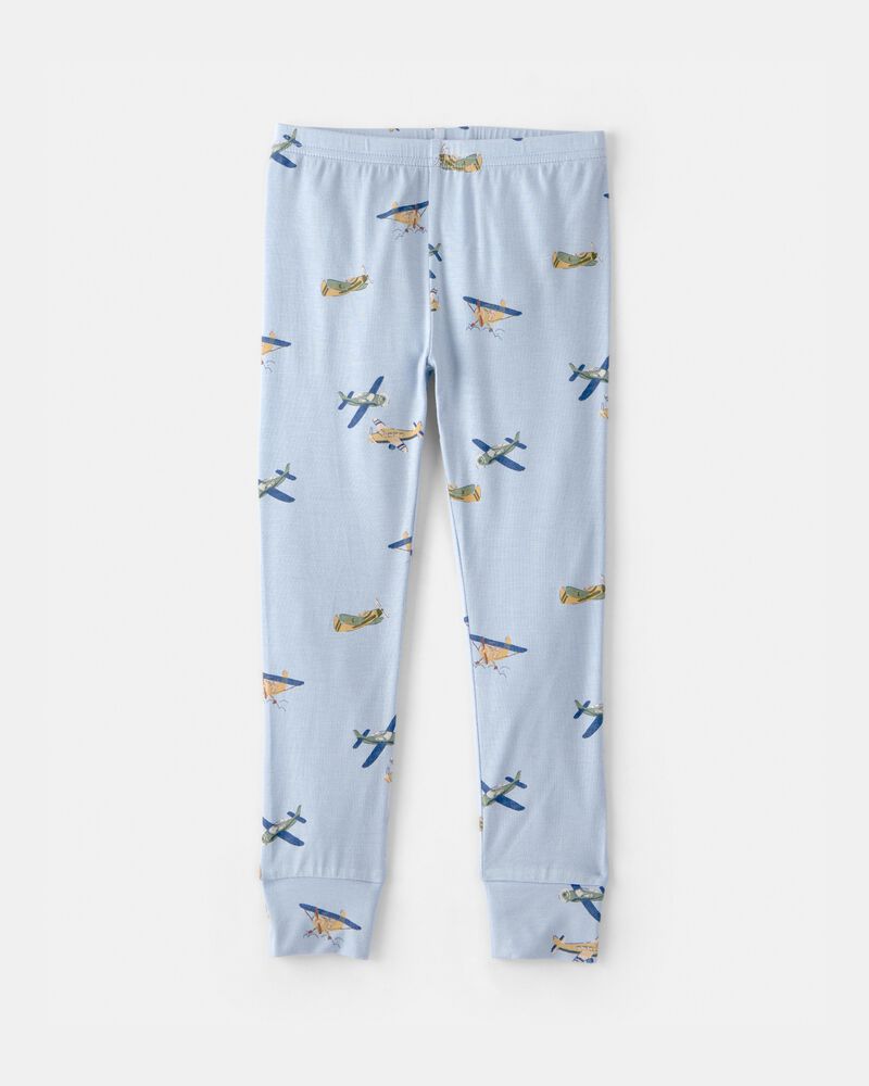 Toddler Boy Plane PurelySoft 2-Piece Pajama Set - Blue, image 3 of 7 slides