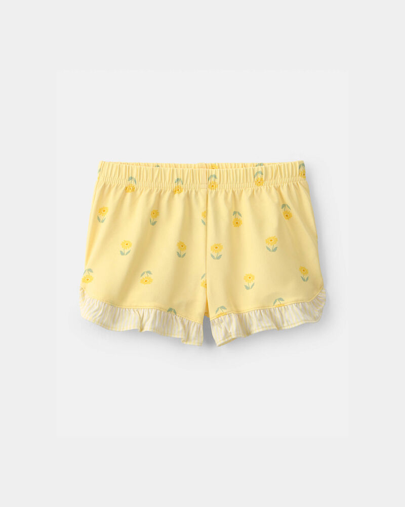 Toddler Girl Floral Sleeveless Loose Fit 2-Piece Pajama Set - Yellow, image 2 of 5 slides