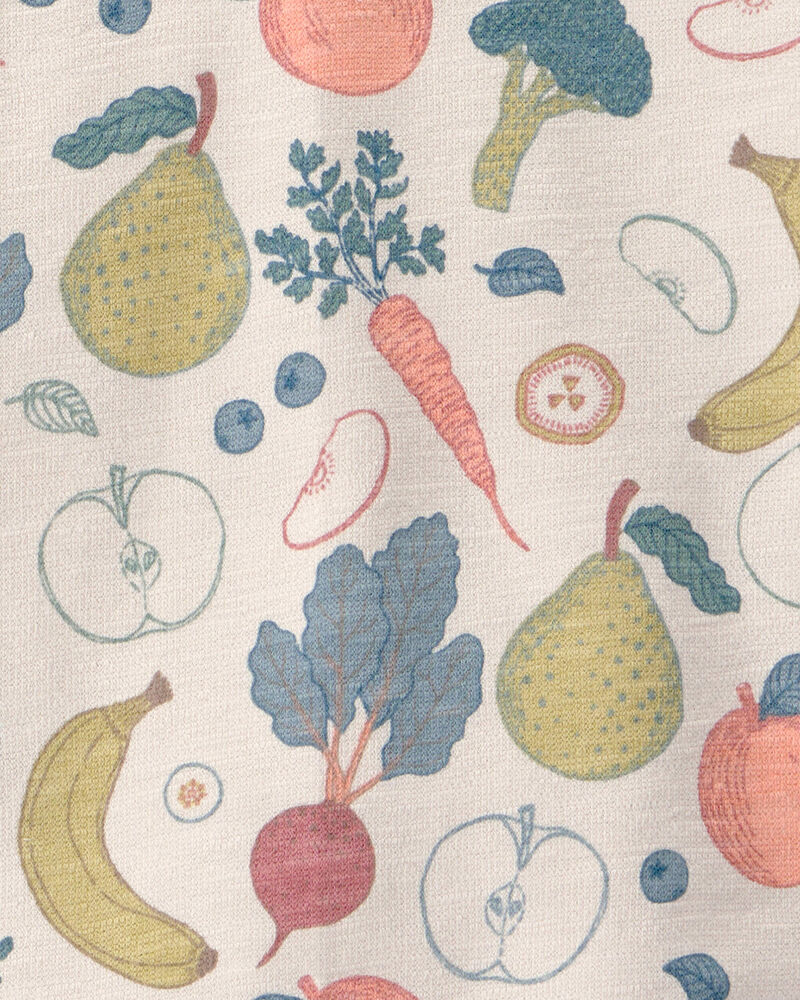 Toddler Organic Cotton Set in Veggie Fruit Print, image 4 of 6 slides