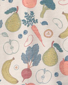 Toddler Organic Cotton Set in Veggie Fruit Print, image 4 of 6 slides