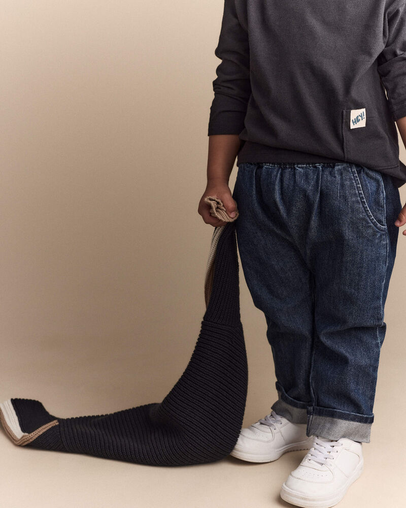 Toddler Playground Pant in Denim - Blue, image 1 of 7 slides