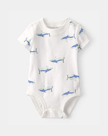 Baby Boy 3-Piece Shark Striped Outfit Set - Blue/White, 