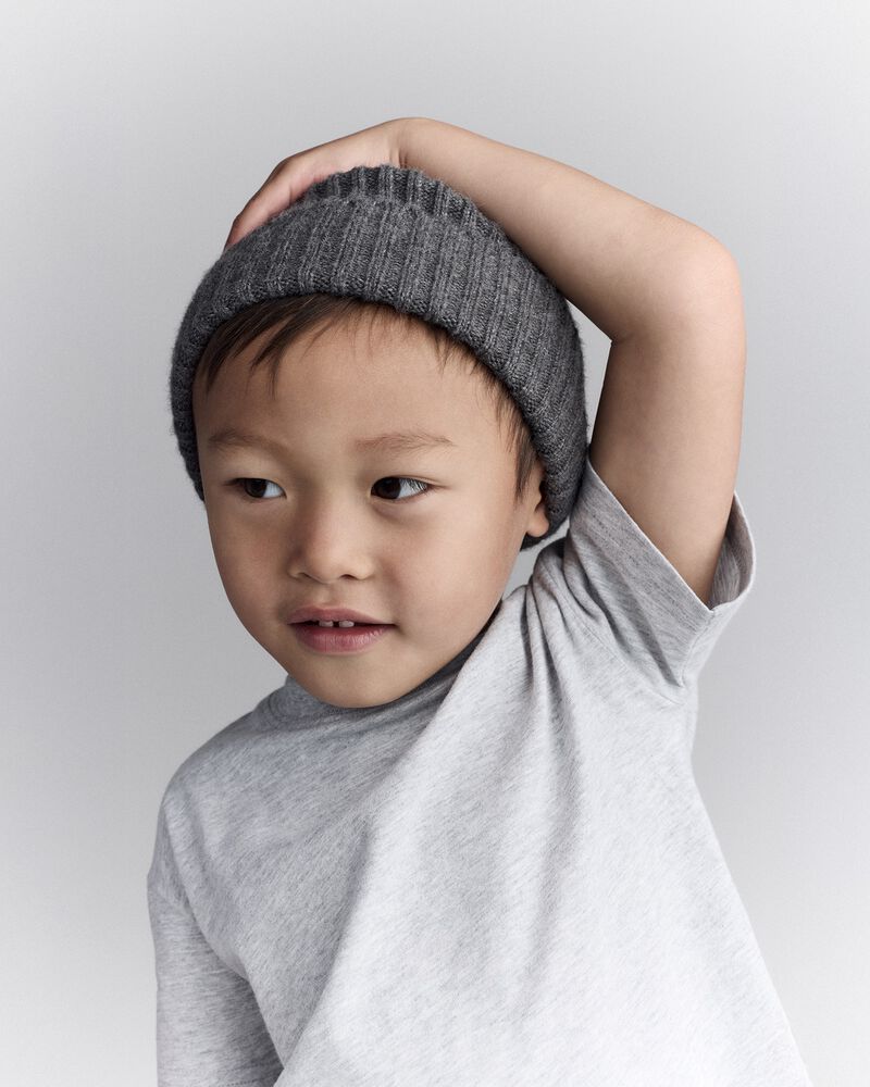 Toddler Short-Sleeve Relaxed Tee - Heather Grey , image 3 of 6 slides