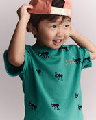 Toddler Boy 'Stick With Me' Dolman Tee - Dark Green, image 1 of 6 slides