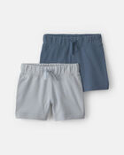 Baby Boy 7-Piece Bodysuits & Shorts Set - Blue/Ivory, image 3 of 11 slides