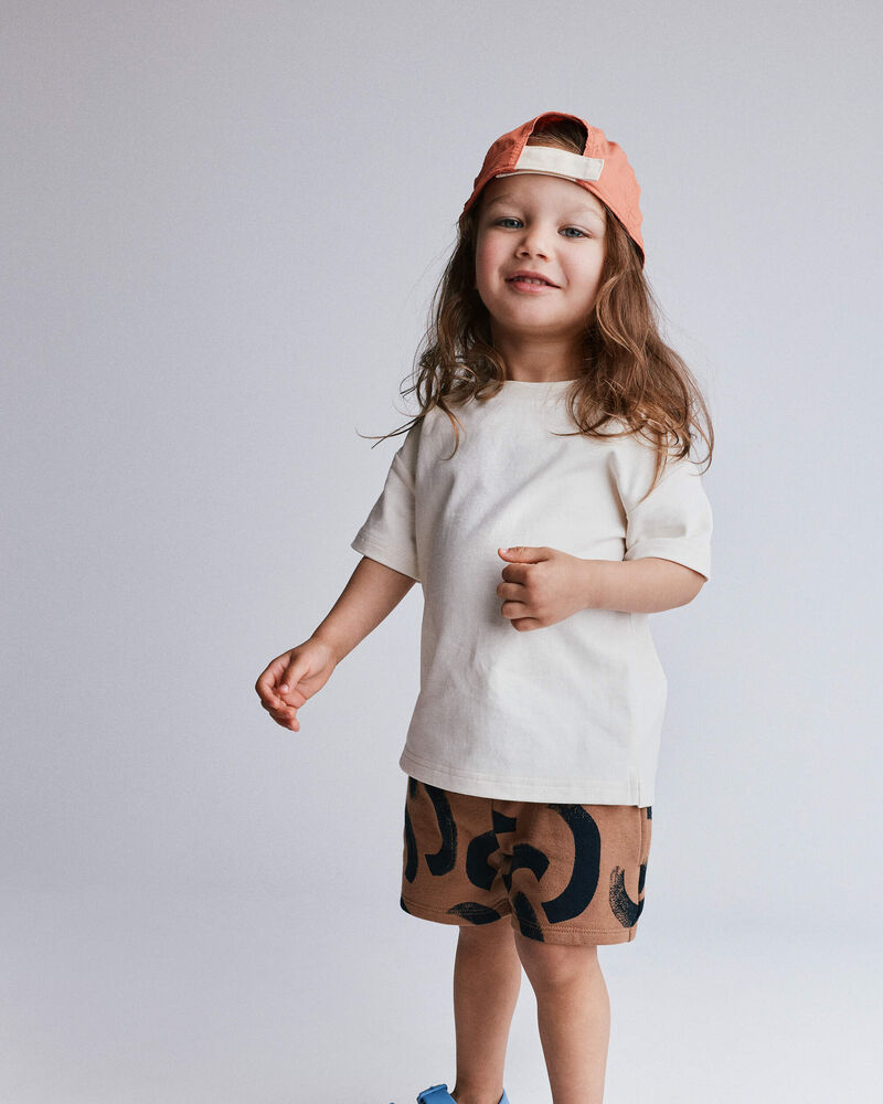 Toddler Elevated Relaxed Tee - Cream, image 4 of 5 slides