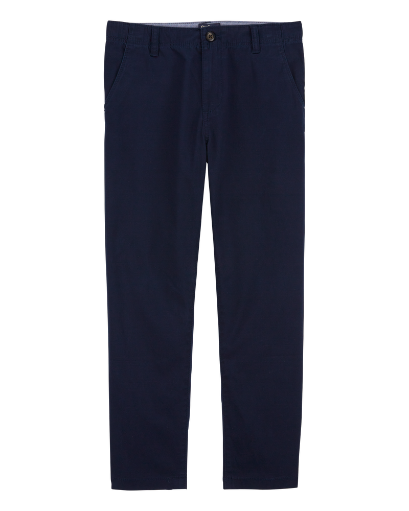 Boys Husky Fit Stretch Chino Pants - Navy, image 1 of 4 slides