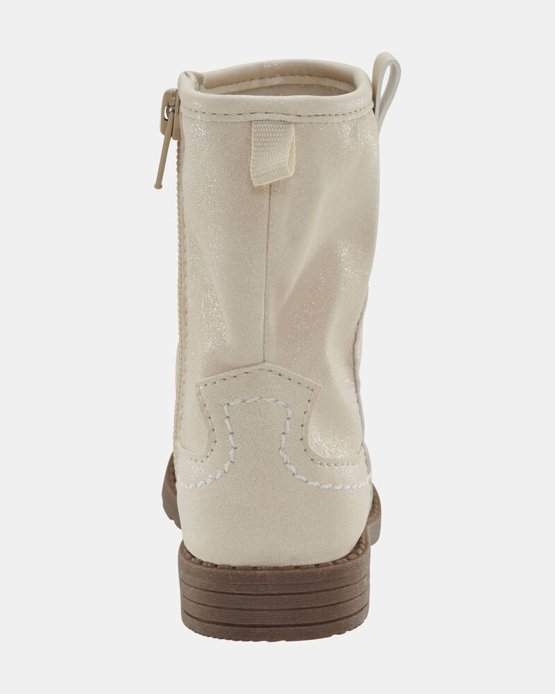 Toddler Cowgirl Boots - White, image 3 of 7 slides