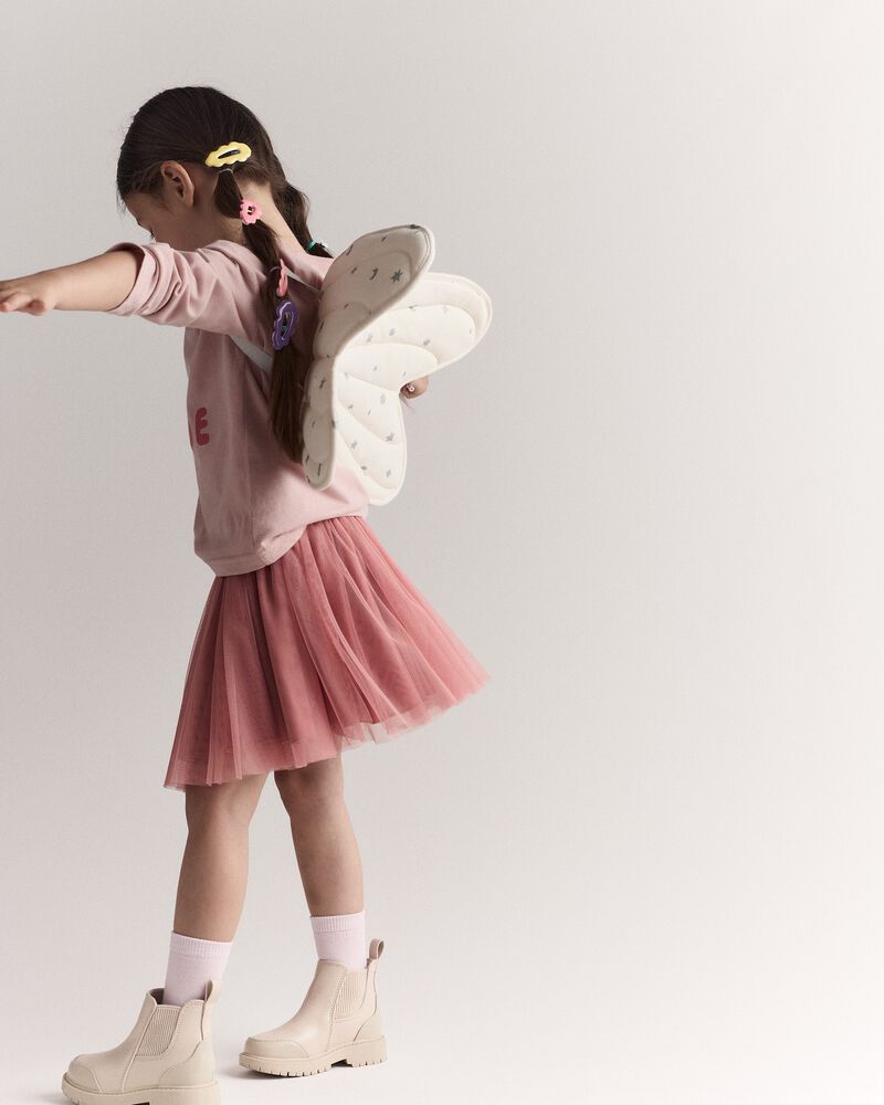 Toddler Girl Celestial Dress Up Wings - Cream/Silver, image 5 of 7 slides