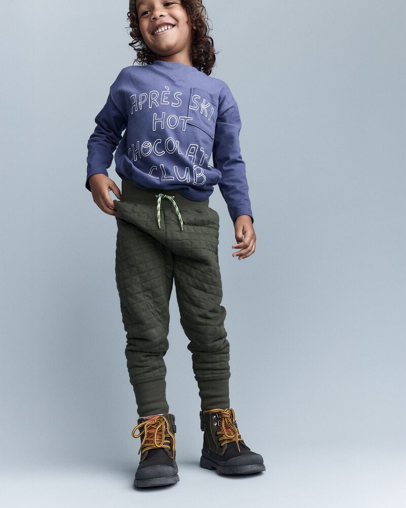 Toddler No-Seam Jogger Pant - Olive, image 1 of 7 slides