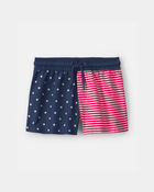 Baby Boy 2-Piece American Flag Rashguard Swimsuit Set - Red/White/Blue, image 3 of 5 slides