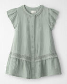 Toddler Girl Organic Cotton Gauze Dress, image 1 of 5 slides