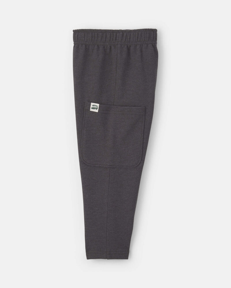 Toddler Boy 2-Piece Car French Terry Short-Sleeve Top & Pant Set - Cream/Grey, image 2 of 4 slides