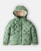 Boys Minecraft&reg; Hooded Heavyweight Winter Jacket - Green, image 1 of 3 slides
