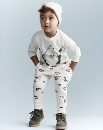Toddler City Park&trade; Jogger Pant in Snow Day Print - Cream, 