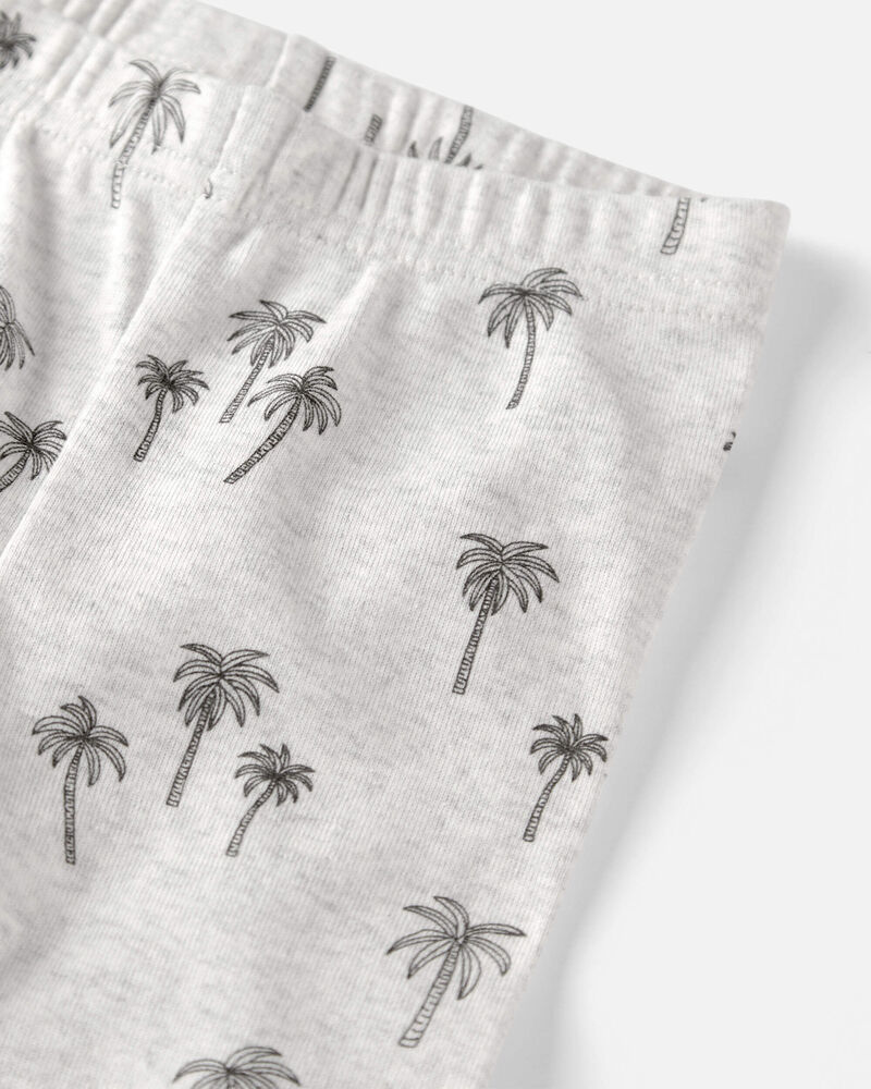 Toddler 2-Piece Organic Cotton Pajamas in Palm Trees, image 2 of 4 slides
