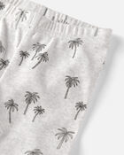 Toddler 2-Piece Organic Cotton Pajamas in Palm Trees, image 2 of 4 slides