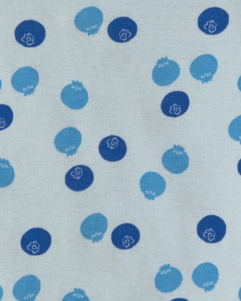 Baby Girl Fruit 100% Cotton 4-Piece Pajama Set - Red/Blue, image 3 of 4 slides
