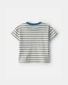 Toddler Boy 2-Piece Striped Short-Sleeve Top & Pant Set, image 2 of 7 slides