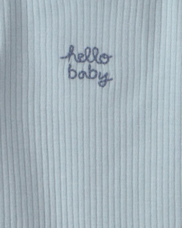 Baby 5-Pack Whale Multipack Bodysuits - Blue/Ivory, 