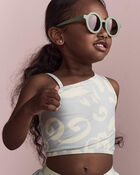 Toddler Girl Tropical One-Shoulder Ruffle Tankini Set - Light Blue, image 5 of 7 slides