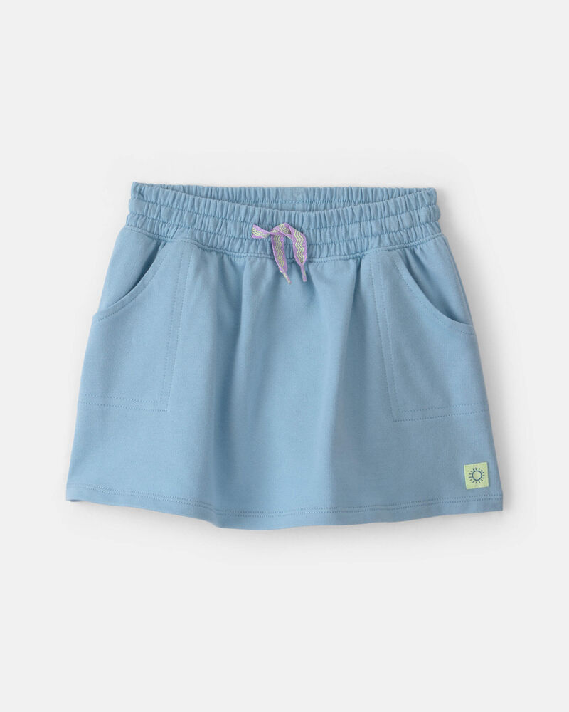 Toddler Girl French Terry Skort - Blue, image 1 of 4 slides