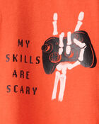 Kid Halloween Video Game Long-Sleeve Graphic Tee - Orange, image 3 of 5 slides