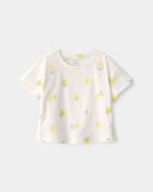 Baby Girl Lemon Relaxed Top - Cream, image 1 of 3 slides