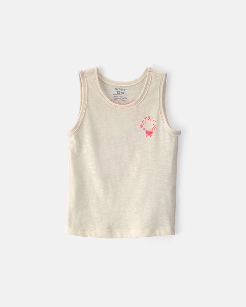 Baby Boy Puffer Fish Graphic Tank - Cream, image 1 of 5 slides