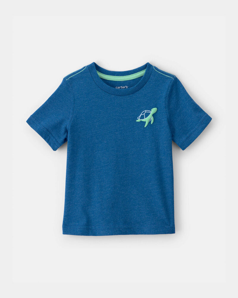 Baby Boy Sea Turtle Graphic Tee - Blue, image 1 of 4 slides