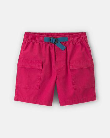 Boys Canvas Cargo Shorts - Red, 