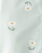 Toddler Girl Floral Raincoat - Blue, image 3 of 3 slides