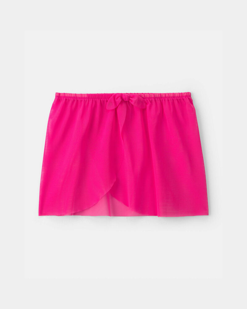 Girls 2-Piece Swimsuit and Cover Up Skirt Set - Pink, image 3 of 6 slides