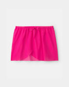 Girls 2-Piece Swimsuit and Cover Up Skirt Set - Pink, image 3 of 6 slides