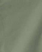 Boys Twill Flat-Front Shorts - Green, image 3 of 4 slides