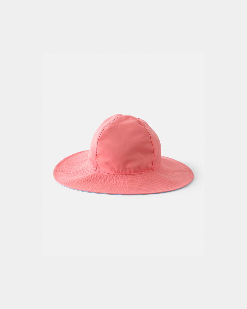 Toddler Girl Reversible Swim Hat - Coral/Blue, image 2 of 4 slides