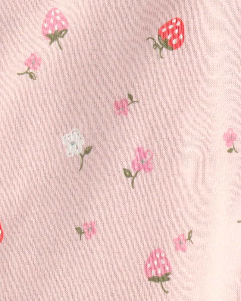 Baby Girl 'Daddy's Girl' Strawberry Short Sleeve Bodysuit & Pant Set - Pink, image 3 of 5 slides
